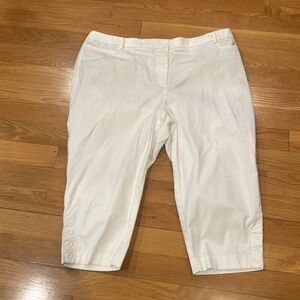 Talbots white perfect skimmer pants size 22W.